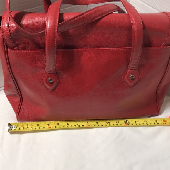 Elaine Turner snake embossed leather satchel/tote bag - Picture 8 of 9